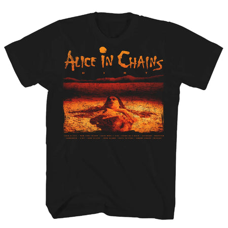 Alice In Chains - Dirt Album Tracklist - Black  t-shirt