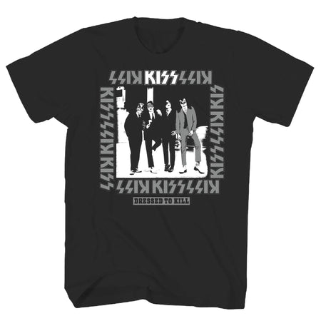 Kiss - Dressed To Kill Photo Image - Black  t-shirt