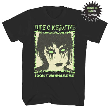 Type O Negative - I Don't Wanna Be Me - Glow In The Dark - Black  t-shirt