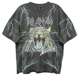 Def Leppard - Animal All Over -  Black Enzyme Wash Retro Style  t-shirt