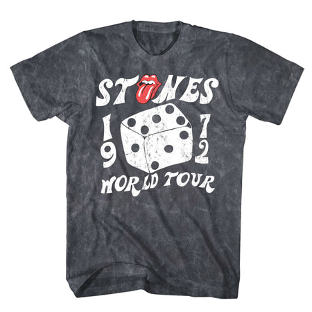 Rolling Stones - 1972 World Tour - Black Mineral Dye Wash  t-shirt