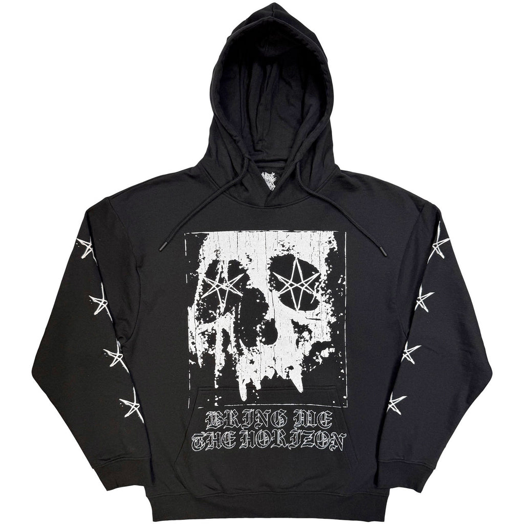 Bring Me The Horizon - Oversized Skull  - Black  Hooded Sweatshirt