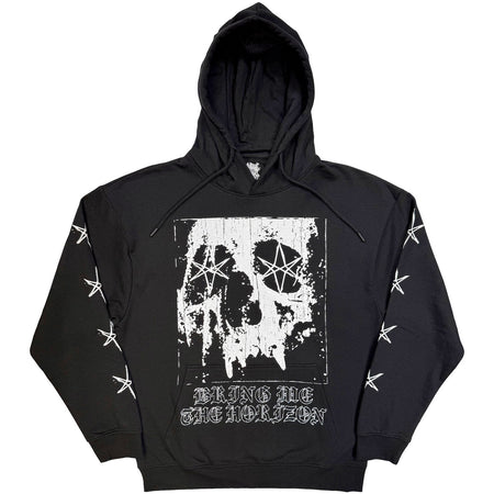 Bring Me The Horizon - Oversized Skull  - Black  Hooded Sweatshirt