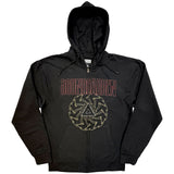 Soundgarden - Spiral & Logo  - Black Zipped  Hooded Sweatshirt