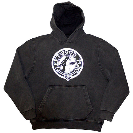 Fleetwood Mac - Tour '82 Penguin - Charcoal Grey Stone Wash  Hooded Sweatshirt