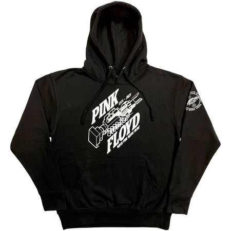 Pink Floyd - Robot Hands Wish You Were Here 50 - Pullover Black Hooded Sweatshirt