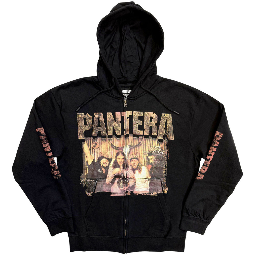 Pantera Bong Group - Black Zipped  Hooded Sweatshirt