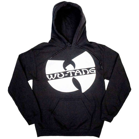 Wu Tang Clan - Slant Logo Mono - Pullover Black Hooded Sweatshirt