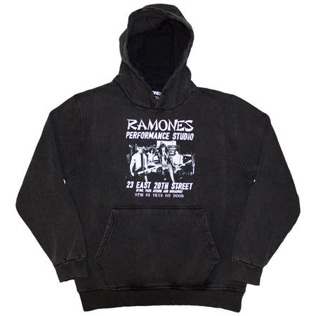 Ramones - East Village - Charcoal Grey Stone Wash Pullover Hoodie