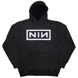 Nine Inch Nails - Classic Logo- Charcoal Grey Stone Wash Pullover Hoodie