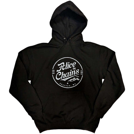Alice In Chains - Circle Emblem - Black  Hooded Sweatshirt
