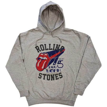 The Rolling Stones - New York '75 - Pullover  Grey Hooded Sweatshirt