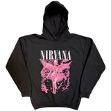 Nirvana - Angel Red - Pullover Black Hooded Sweatshirt