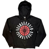 Soundgarden - Circle Logo  - Black Zipped  Hooded Sweatshirt