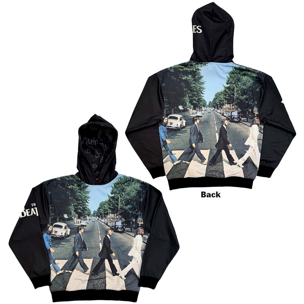 The Beatles - Abbey Road - All Over Print - Black Hooded Sweatshirt