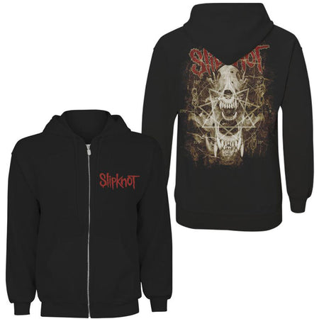 Slipknot - Skull Teeth - Zip Black Hooded Sweatshirt