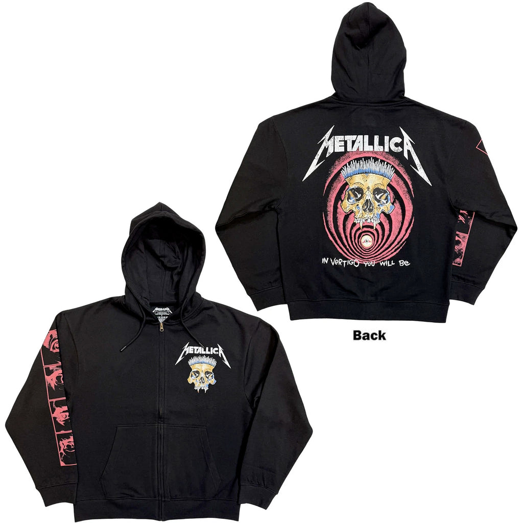 Metallica - In Vertigo - Black Zipped  Hooded Sweatshirt