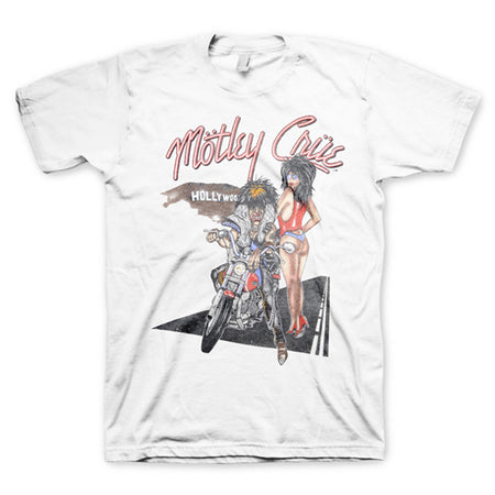 Motley Crue - Alister Motorcycle '87 - White t-shirt