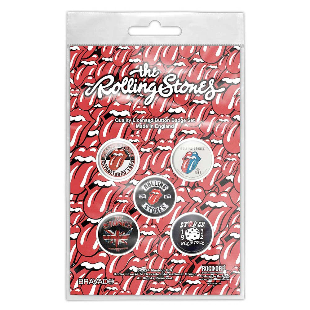 The Rolling Stones -  Tour Collection -  Button Badge Pack