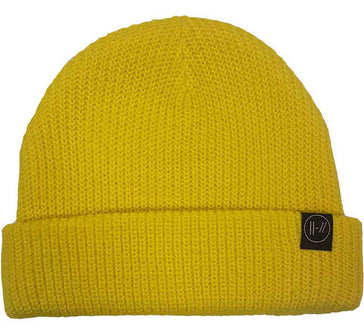 Twenty One Pilots - Double Bars - Yellow OSFA  Beanie Ski Cap