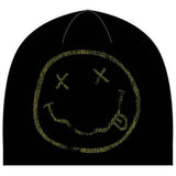 Nirvana - Kurt Cobain - Happy Face - OSFA Black Ski Cap Beanie