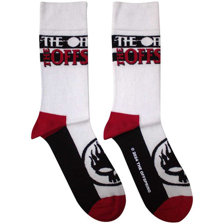 The Offspring - Flaming Skull - White Socks