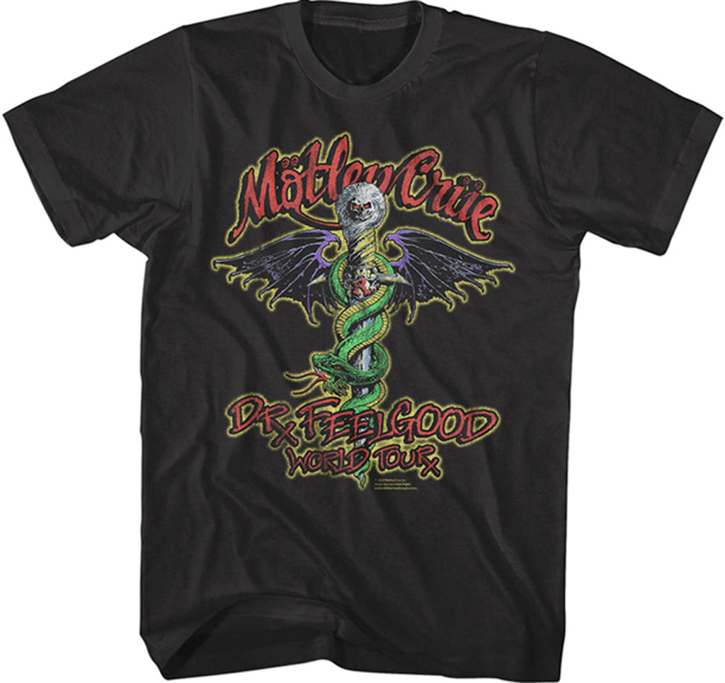Motley Crue - Dr Feelgood Tour - Black  t-shirt