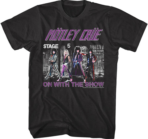 Motley Crue - On With The Show - Black  t-shirt