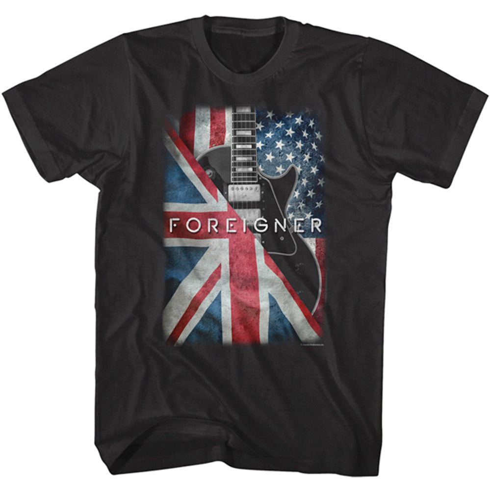 Foreigner - Flags And Guitars - Black t-shirt