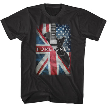 Foreigner - Flags And Guitars - Black t-shirt