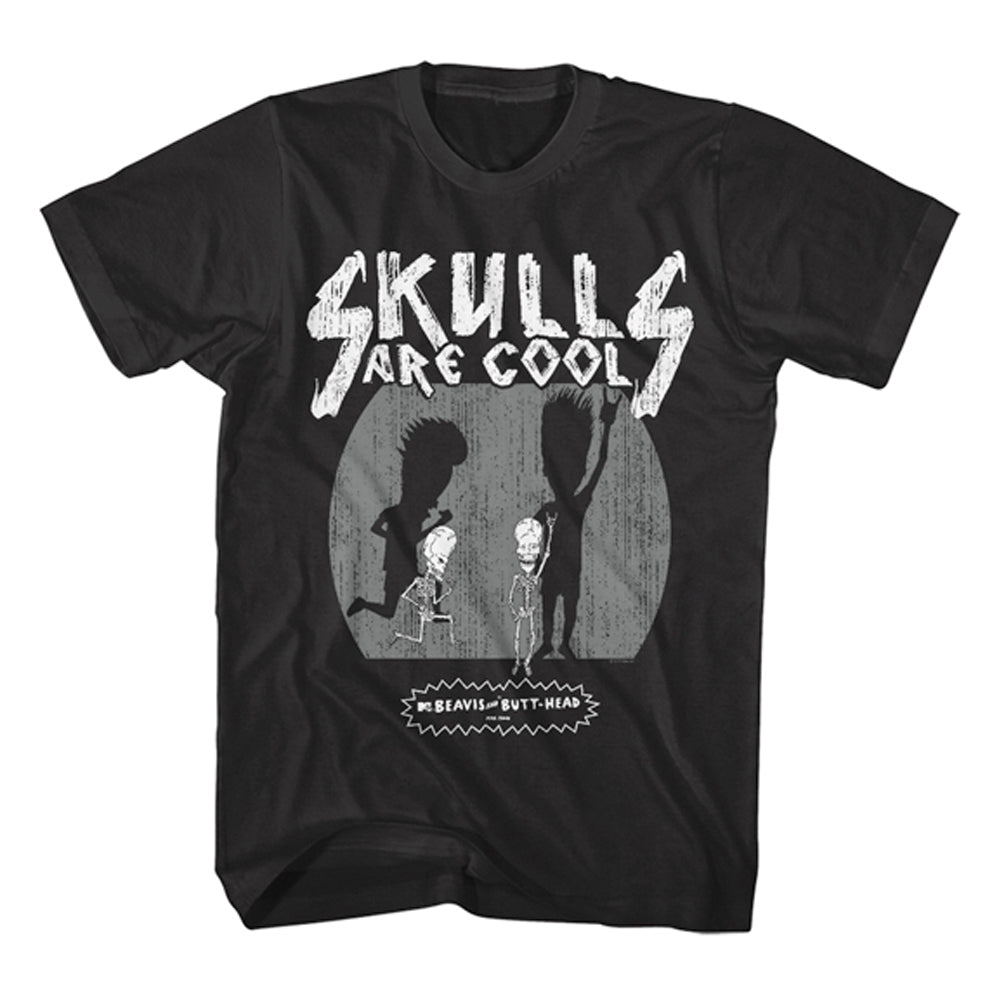 Beavis And Butthead - Skulls Are Cool - Black T-shirt