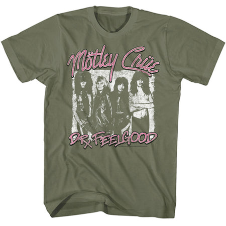 Motley Crue - Dr Feelgood - Military Green  t-shirt