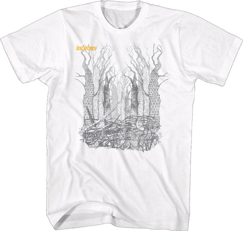 Incubus - Trees - White  t-shirt