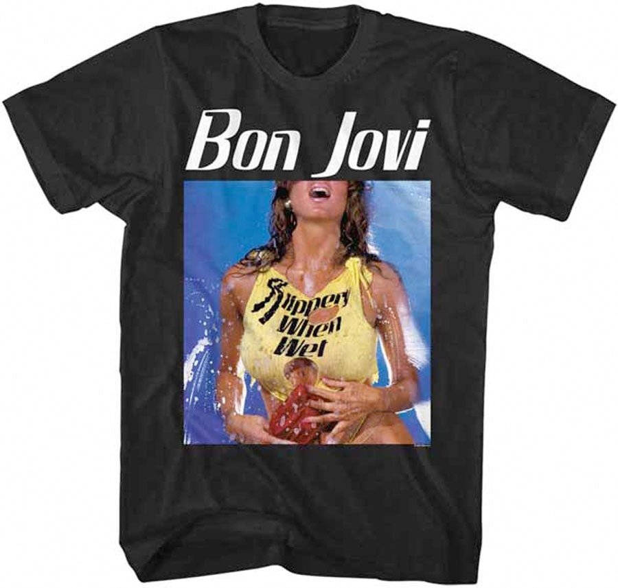 Bon Jovi-Bon Slippery-Black t-shirt