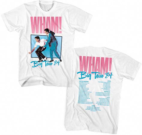 Wham-Big Tour 84-White  t-shirt