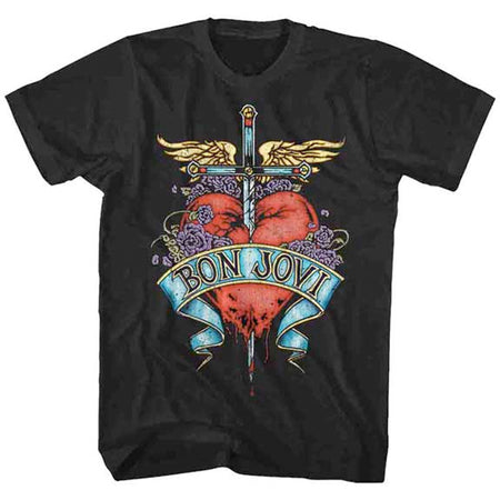 Bon Jovi - Heart - Black t-shirt