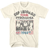 Def Leppard - Pyromania Tour 1983 - Natural t-shirt