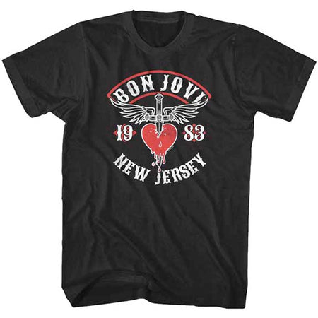 Bon Jovi - New Jersey 83 - Black t-shirt