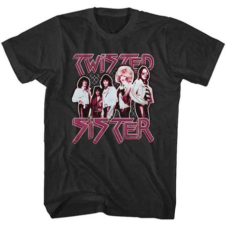Twisted Sister - Pretty In Pink - Black t-shirt
