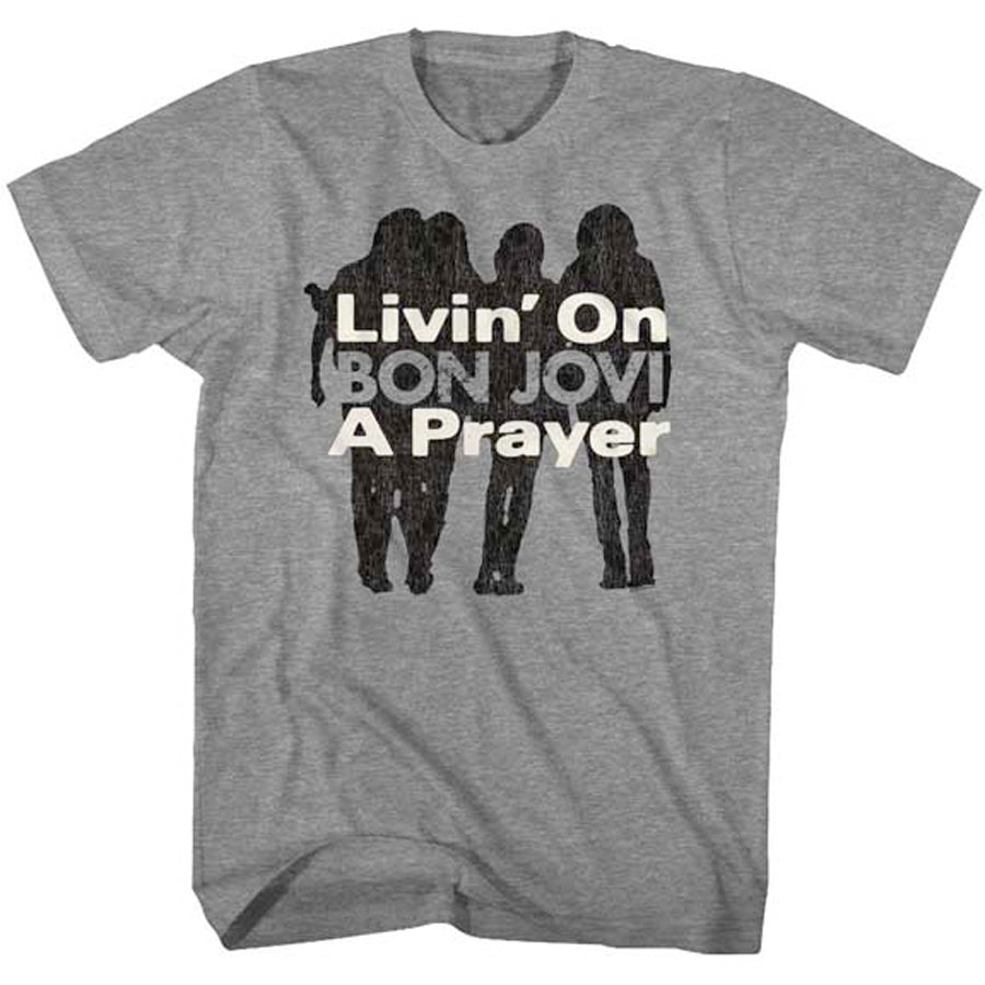 Bon Jovi -Livin' On A Prayer - Graphite Heather t-shirt