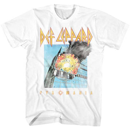 Def Leppard - Faded Pyromania - White t-shirt