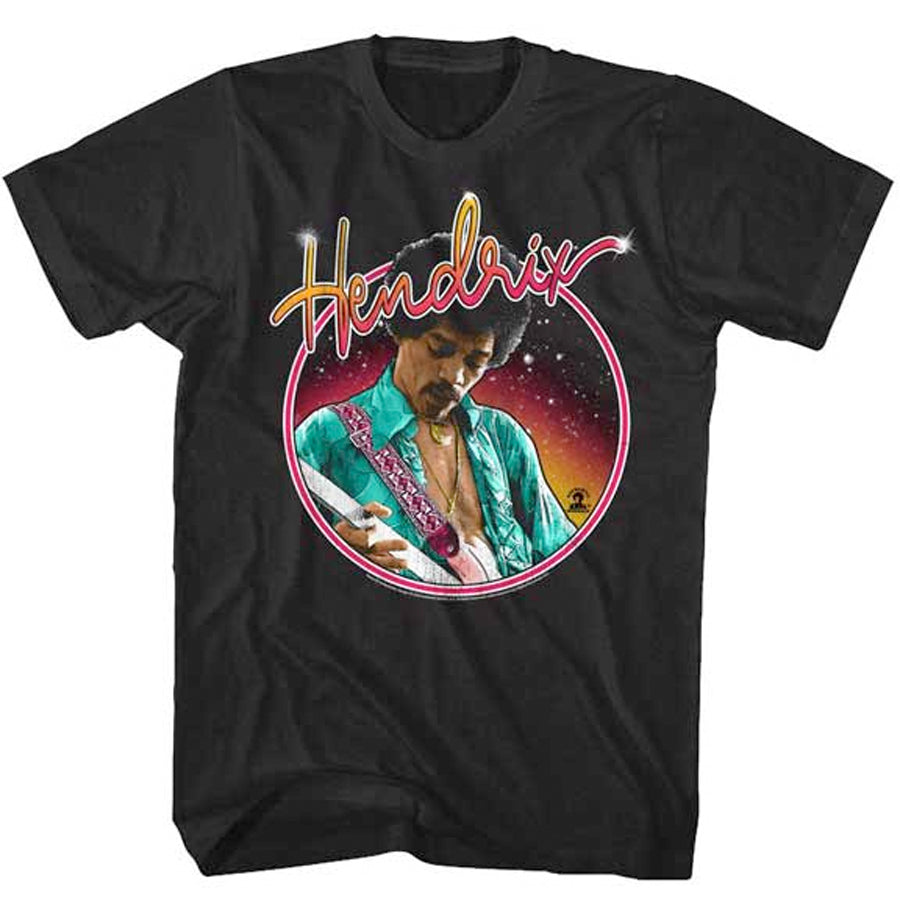 Jimi Hendrix - Neon - Black t-shirt