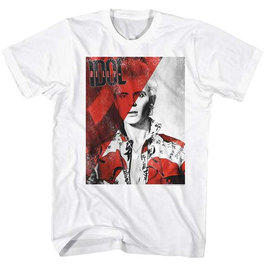 Billy Idol - Red All Over Pic - White t-shirt