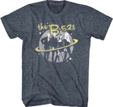 The B-52s - Logo And Planet - Navy Heather t-shirt