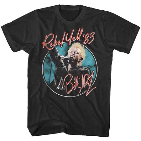 Billy Idol - Rebel Yell- Circle - Black t-shirt