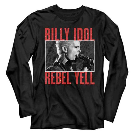 Billy Idol - Rebel Yell -  Longsleeved Black t-shirt