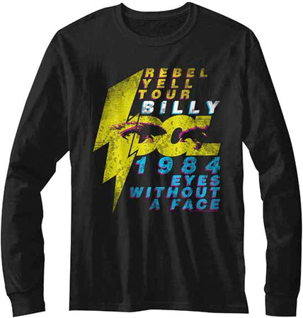 Billy Idol - Eyeballs -  Longsleeved Black t-shirt