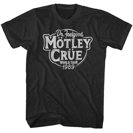 Motley Crue - Feelgood Tour 1989-Logo  - Black t-shirt