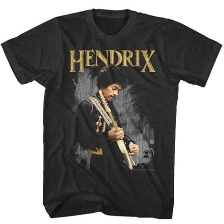 Jimi Hendrix - Hendrix Gold - Black  t-shirt