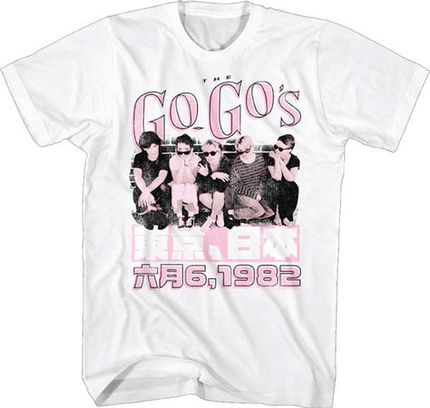 The Go Go's - Japan 1982- White t-shirt